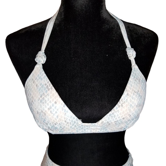 Shade & Shore Blue & White Snake Print Bikini - Picture 4 of 10